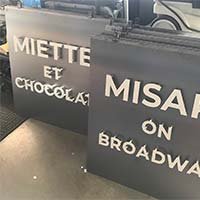 Broadway Market Signage in progress - Denver, CO.