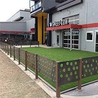 Sweet Cow Patio Railing - Stanley Marketplace - Aurora, CO.